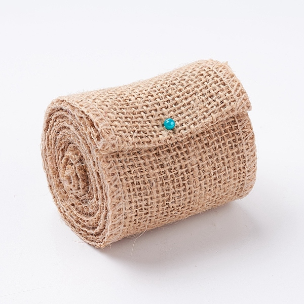 

PandaHall Linen Rolls, Jute Ribbons For Craft Making, BurlyWood, 2-1/4 inch(58mm) Linen None Orange
