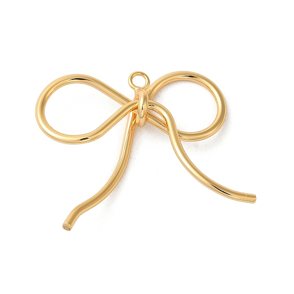 

PandaHall Brass Pendants, Bowknot, Real 18K Gold Plated, 27.5x33x9mm, Hole: 2mm Brass Bowknot
