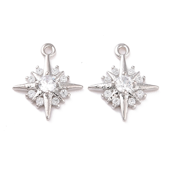 

PandaHall Brass Micro Pave Clear Cubic Zirconia Charms, Cadmium Free & Lead Free, Star, Platinum, 14x12x3mm, Hole: 1.2mm Brass+Cubic...