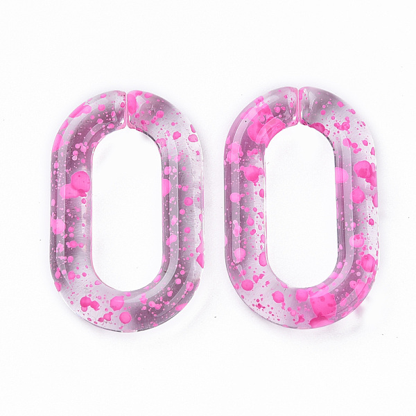 

PandaHall Transparent Acrylic Linking Rings, Quick Link Connectors, for Cable Chains Making, Oval, Mixed Color, 27x16.5x4mm, Inner Diameter..., Multicolor