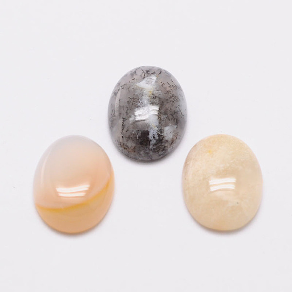 

PandaHall Oval Natural Agate Cabochons, 40x30x7mm Natural Agate Oval