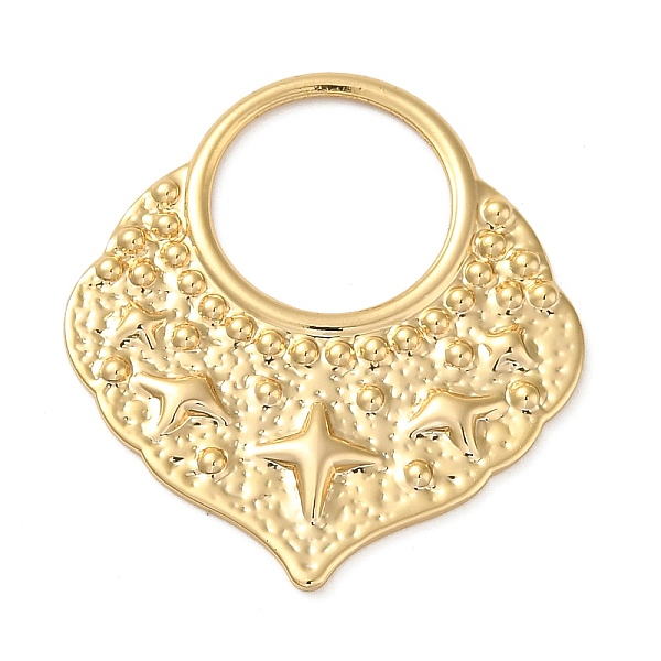 

PandaHall Brass Pendants, Real 18K Gold Plated, 27x25x1.3mm, Hole: 11mm Brass