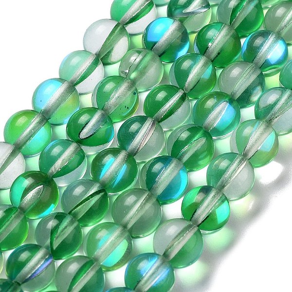 

PandaHall Synthetic Moonstone Beads Strands, Round, Green, 8mm, Hole: 1mm, about 23~24pcs/strand, 7.09~7.32 inch(18~18.6cm) Moonstone Round...