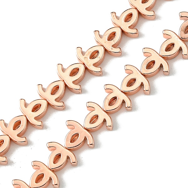 

PandaHall Electroplated Synthetic Non-Magnetic Hematite Beads Strands, Symbol, Rose Gold Plated, 5.7x7.7x2.5mm, Hole: 0.9mm, about...