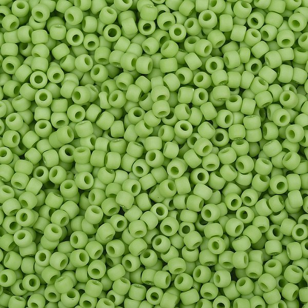 

PandaHall TOHO Round Seed Beads, Japanese Seed Beads, (44F) Opaque Frost Sour Apple, 8/0, 3mm, Hole: 1mm, about 222pcs/10g Glass Green