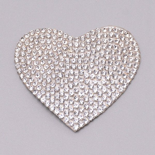 

PandaHall Glitter Hotfix Rhinestone, Iron on Patches, Dress Shoes Garment Decoration, Heart, Crystal, 39x45x1.5mm Glass Rhinestone Heart..., Clear