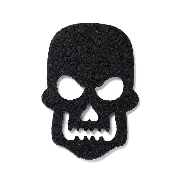 

PandaHall Wool Felt Skull Party Decorations, Halloween Themed Display Decorations, for Decorative Tree, Banner, Garland, Black, 60x42x2mm...
