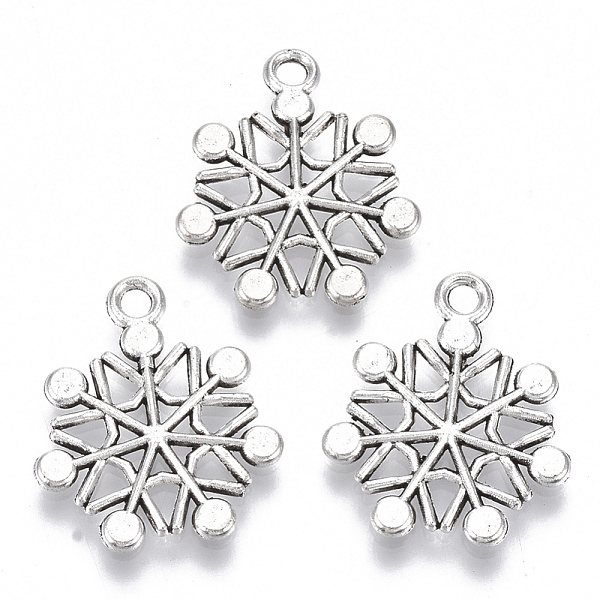 

PandaHall Tibetan Style Alloy Pendants, Lead Free & Cadmium Free, Snowflake, Antique Silver, 19.5x16.5x1.5mm, Hole: 1.8mm Alloy Snowflake