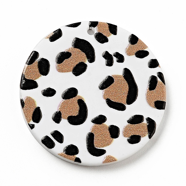 

PandaHall Printed Acrylic Pendants, Flat Round with Leopard Print Pattern, Peru, 29.5x2mm, Hole: 1.5mm Acrylic Flat Round Brown