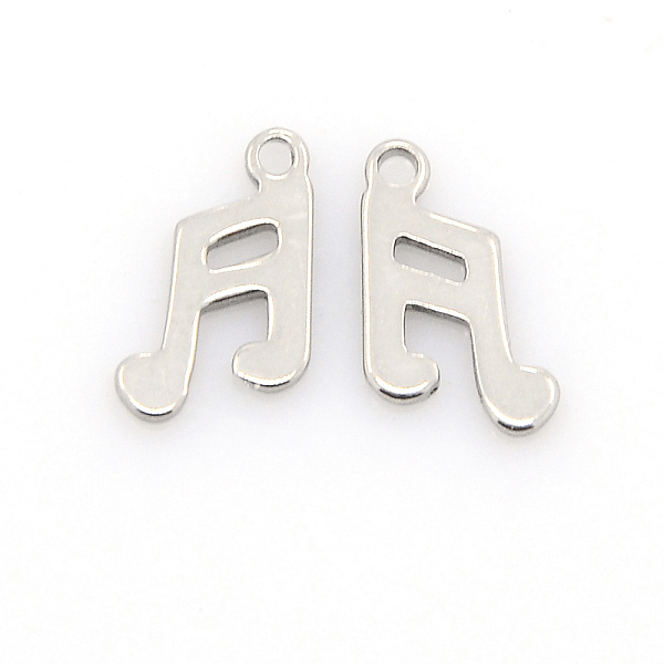 

PandaHall 304 Stainless Steel Charms, Musical Note Pendants, Stainless Steel Color, 12x8x1mm, Hole: 1mm 304 Stainless Steel Musical Note