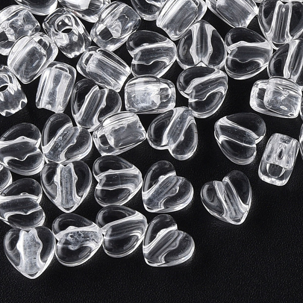 

PandaHall Transparent Acrylic Beads, Heart, Clear, 8x8.5x5.5mm, Hole: 2.5mm, about 2030pcs/500g Acrylic Heart Clear