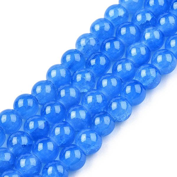 

PandaHall Baking Painted Crackle Glass Bead Strands, Round, Royal Blue, 6mm, Hole: 1.3~1.6mm, about 133pcs/strand, 31.4 inch Glass Round...