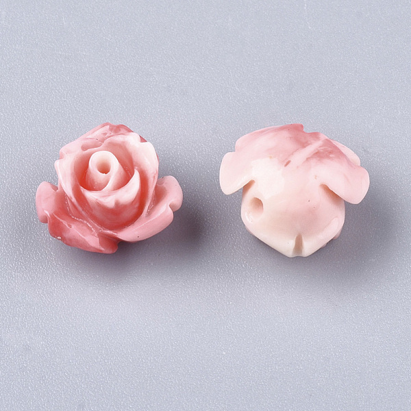 

PandaHall Synthetic Coral Beads, Dyed, Flower, Light Coral, 10x10.5x8mm, Hole: 1mm Synthetic Coral Flower Red
