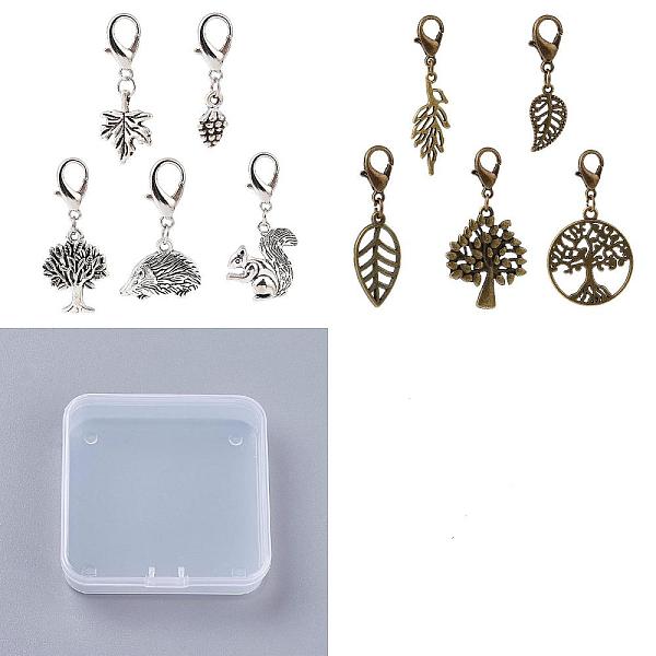 

PandaHall ARRICRAFT 12 Sets 2 Style Autumn Alloy Pendants Decorations Set, Clip-on Charm, for Keychain, Purse, Backpack Ornament, Mixed...