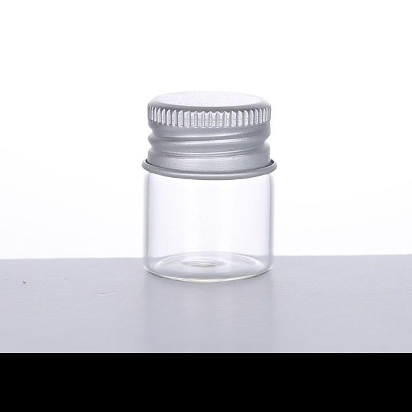 

PandaHall Empty Glass Bead Storage Tubes, with Platinum Plated Screw Aluminum Cap and Silicone Stopper, Column, Clear, 3x2.2cm, Capacity...