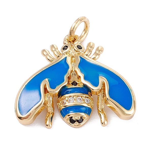 

PandaHall Brass Micro Pave Cubic Zirconia Pendants, with Enamel, Real 18K Gold Plated, Long-Lasting Plated, Bug, Mixed Color, 19x17x4mm..., Multicolor