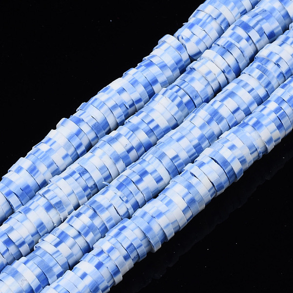 

PandaHall Handmade Polymer Clay Beads Strands, for DIY Jewelry Crafts Supplies, Heishi Beads, Disc/Flat Round, Royal Blue, 6x0.5~1mm, Hole...