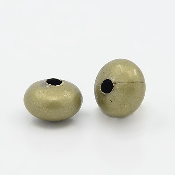 

PandaHall Iron Spacer Beads, Rondelle, Antique Bronze, 8x5mm, Hole: 2mm Iron Rondelle
