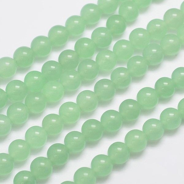 

PandaHall Natural & Dyed Malaysia Jade Bead Strands, Round, Light Green, 8mm, Hole: 1.0mm, about 48pcs/strand, 15 inch Malaysia Jade Round...