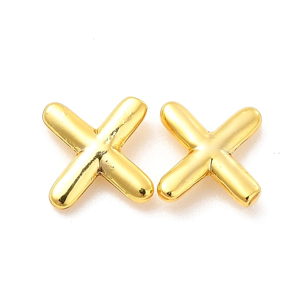 

PandaHall Brass Hollow Out Initial Letter Stud Earrings for Women, Real 18K Gold Plated, Lead Free & Cadmium Free, Letter.X, 7x7x1.5mm, Pin...