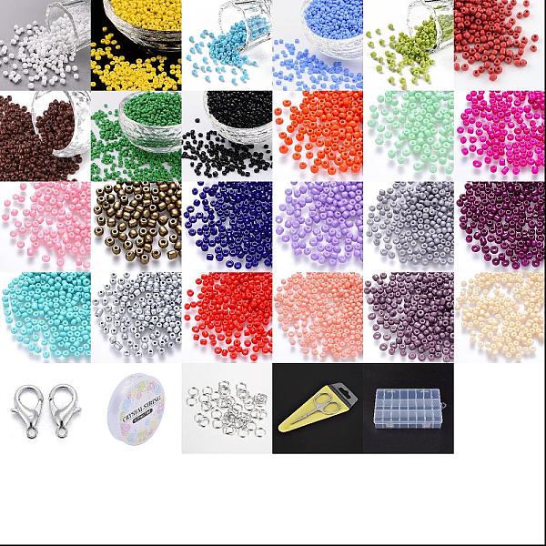 

PandaHall DIY 8/0 Glass Seed Beads Stretch Bracelet Making Kits, Including 24 Colors Beads, Zinc Alloy Lobster Claw Clasps, Elastic Crystal..., Multicolor