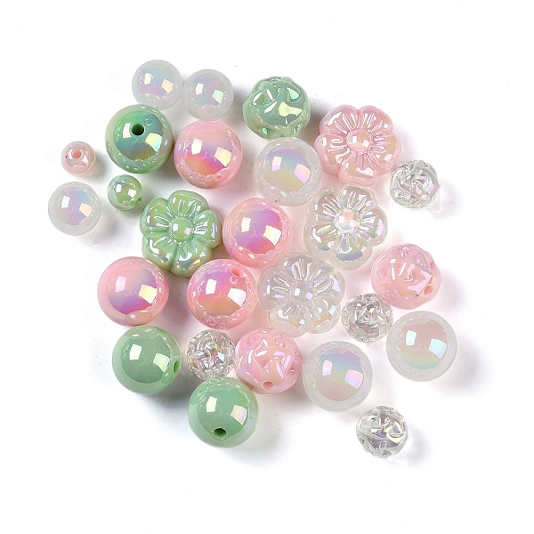 

PandaHall Plating Acrylic Beads, Mixed Shape, Mixed Color, 10~19x10~19x9~15mm, Hole: 1.5~3mm Acrylic Mixed Shapes Multicolor