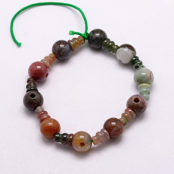 

PandaHall Natural Indian Agate 3-Hole Guru Bead Strands, for Buddhist Jewelry Making, T-Drilled Beads, 16.5~18mm, Hole: 2~3mm, 2pcs/set...