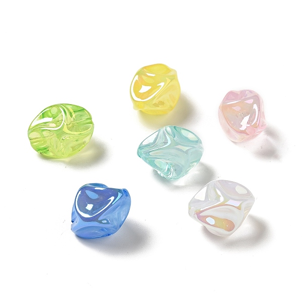

PandaHall UV Plating Rainbow Iridescent Acrylic Beads, Nuggets, Mixed Color, 18.5x15x13.5mm, Hole: 1.4mm Acrylic Nuggets Multicolor
