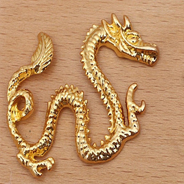 

PandaHall Alloy Cabochons, Dragon, Golden, 48x32mm Alloy Dragon