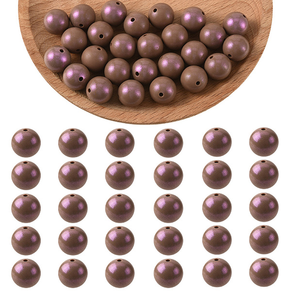 30Pcs Round Silicone Beads