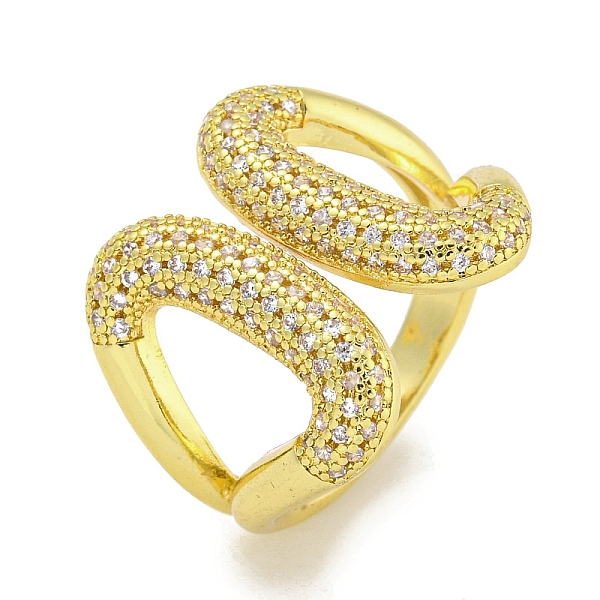 

PandaHall Rack Plating Brass Micro Pave Cubic Zirconia Teardrop Open Cuff Rings for Women, Long-Lasting Plated, Cadmium Free & Lead Free..., Clear