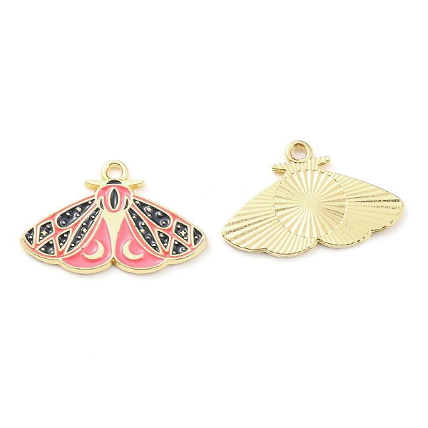 

PandaHall Alloy Enamel Pendants, Golden, Butterfly Charm, Light Coral, 18x28x1.5mm, Hole: 2mm Alloy+Enamel Butterfly
