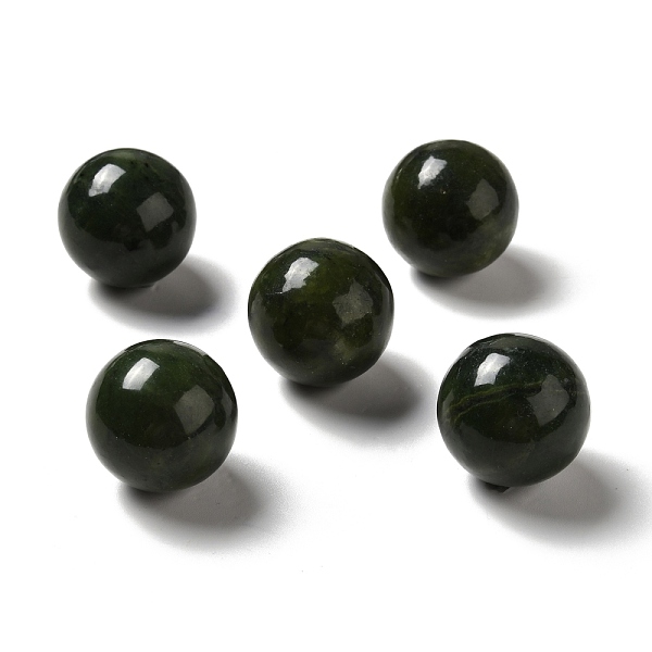 

PandaHall Natural Xinyi Jade/Chinese Southern Jade Beads, No Hole/Undrilled, Round, 25~25.5mm Chinese Jade Round