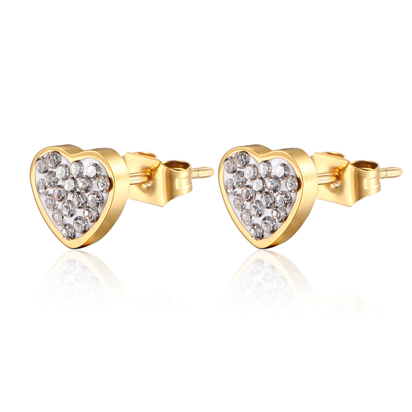 

PandaHall Stainless Steel Heart Stud Earrings for Women Stainless Steel Heart