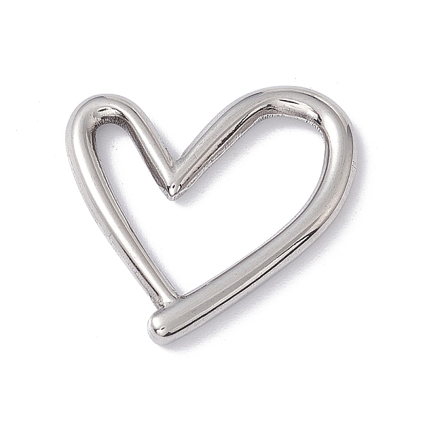 

PandaHall 304 Stainless Steel Linking Rings, Hollow Asymmetrical Heart, Stainless Steel Color, 19x20x2.5mm, Inner Diameter: 13.5x13.5mm 304...