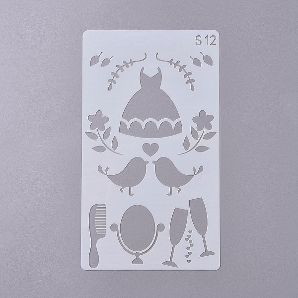 

PandaHall Plastic Drawing Stencil, Drawing Scale Template, For DIY Scrapbooking, White, 17.9x10.2x0.04cm Plastic White