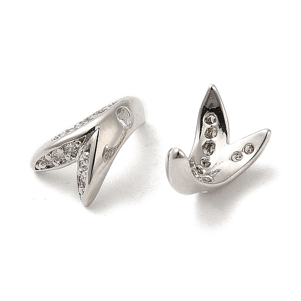

PandaHall Rack Plating Brass Micro Pave Cubic Zirconia Beads Caps, Cadmium Free & Lead Free, Long-Lasting Plated, Petaline, Platinum..., Clear