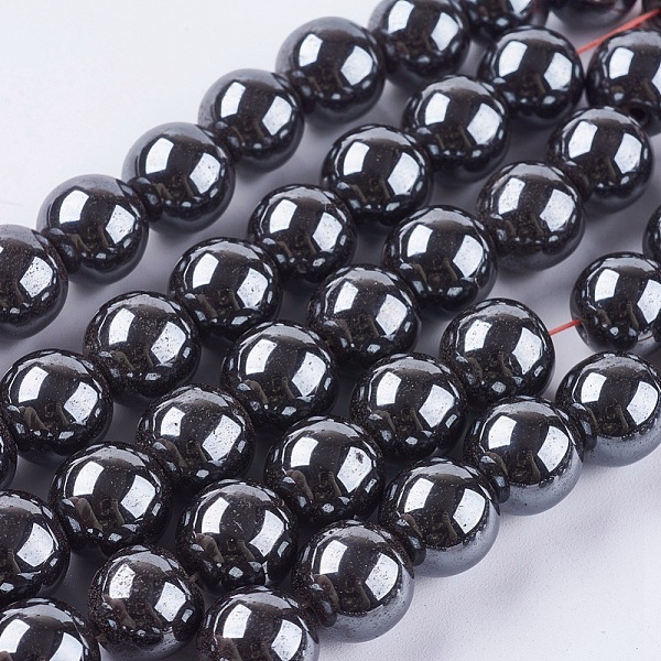 

PandaHall Non-magnetic Synthetic Hematite Bead Strands, Round, Black, 10mm, Hole: 1mm, about 38pcs/strand, 14.9 inch Non-magnetic Hematite...