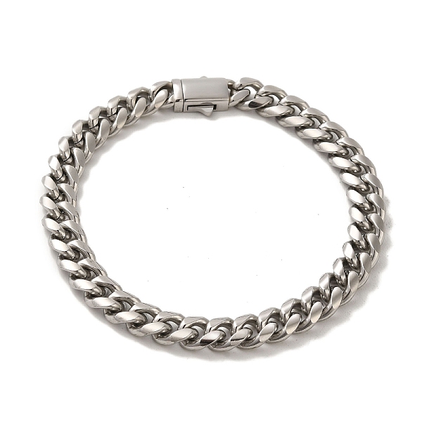 Anlaufgeschützte 304-Armbänder Aus Edelstahl Mit Kubanischen Gliedern Für Damen Und Herren