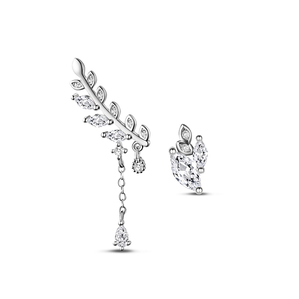 

PandaHall TINYSAND 925 Sterling Silver Olive Leaf Stud Earrings, Silver, 24.5x6.4mm, 9.8x5.9mm, Pin: 0.8mm Sterling Silver Silver