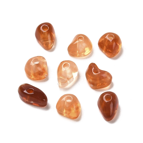 PandaHall Transparent Acrylic Beads, Nuggets, Chocolate, 6~8.5x4.5~6x4~4.5mm, Hole: 1.6mm, about 4165pcs/500g Acrylic Nuggets Brown