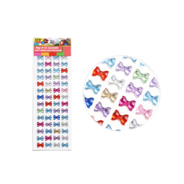 

PandaHall Acrylic 3D Rhinestone Stickers, Crystal Gems Decals, for DIY Kid Art Craft, Bowknot, 13x18mm Acrylic Bowknot Multicolor