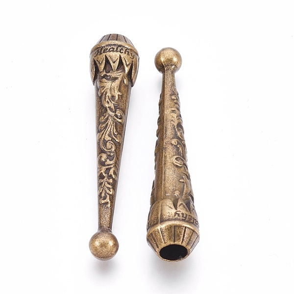 

PandaHall Alloy Cord End, Bolo Tie End Caps, Antique Bronze, 52x11mm, Inner Diameter: 5mm Alloy