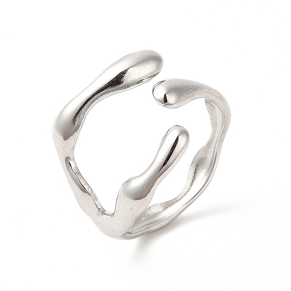 

PandaHall 304 Stainless Steel Cuff Finger Ring, Branch Ring for Women, Stainless Steel Color, 3.5~16mm, Inner Diameter: US Size 6 3/4...