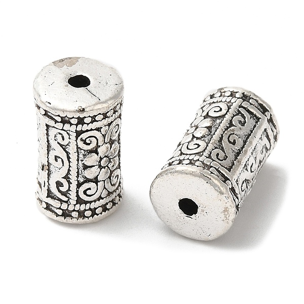 

PandaHall Column with Flower Pattern Alloy Beads, Cadmium Free & Lead Free, Tibetan Style, Antique Silver, 17x10mm, Hole: 2.5mm, about...