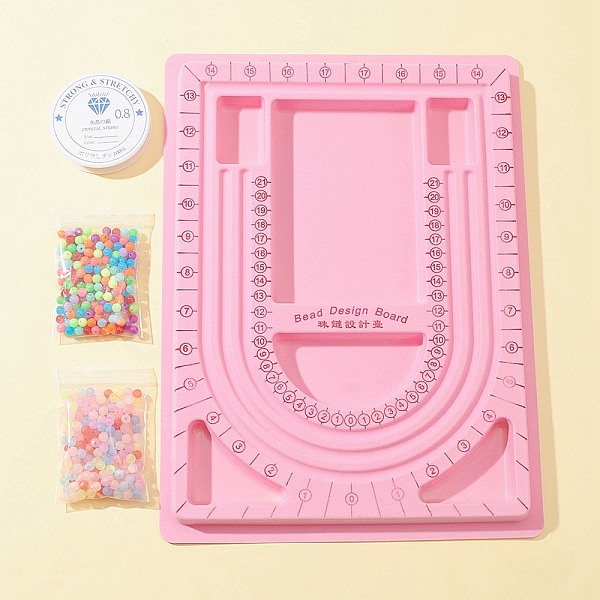 

PandaHall DIY Stretch Bracelet Making Kit, Including Acrylic Round Beads, Plastic Bead Design Boards, Elastic Thread, Mixed Color..., Multicolor