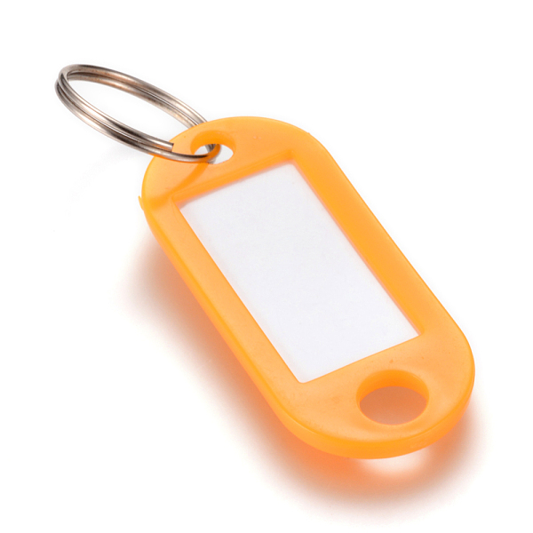 

PandaHall Plastic Badge Holders with Iron Rings, Tag Card Holder, Oval, Dark Orange, 50.5x22x2.5mm, Hole: 7mm Plastic Orange