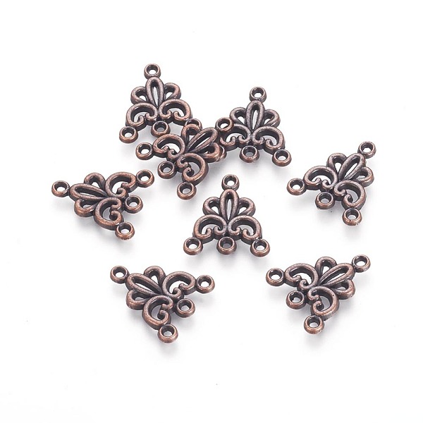 

PandaHall Tibetan Style Chandelier Components, Lead Free & Nickel Free & Cadmium Free, Red Copper, 19x16x2mm, Hole: 1mm Alloy Others