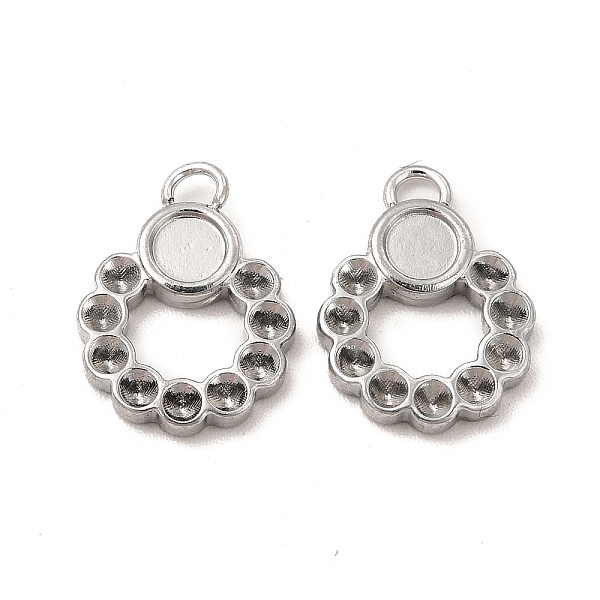 

PandaHall 304 Stainless Steel Pendant Rhinestone Settings, Pendant Cabochon Settings, Ring, Stainless Steel Color, Fit for 1.8mm Rhinestone...