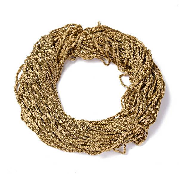 

PandaHall Polyester Cord, Twisted Cord, Goldenrod, 5mm, about 97~100m/bundle Polyester Gold